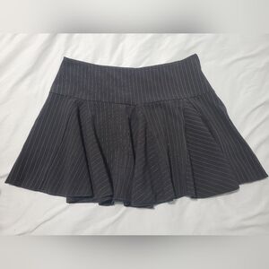 Chic Black Pinstripe Mini Skirt